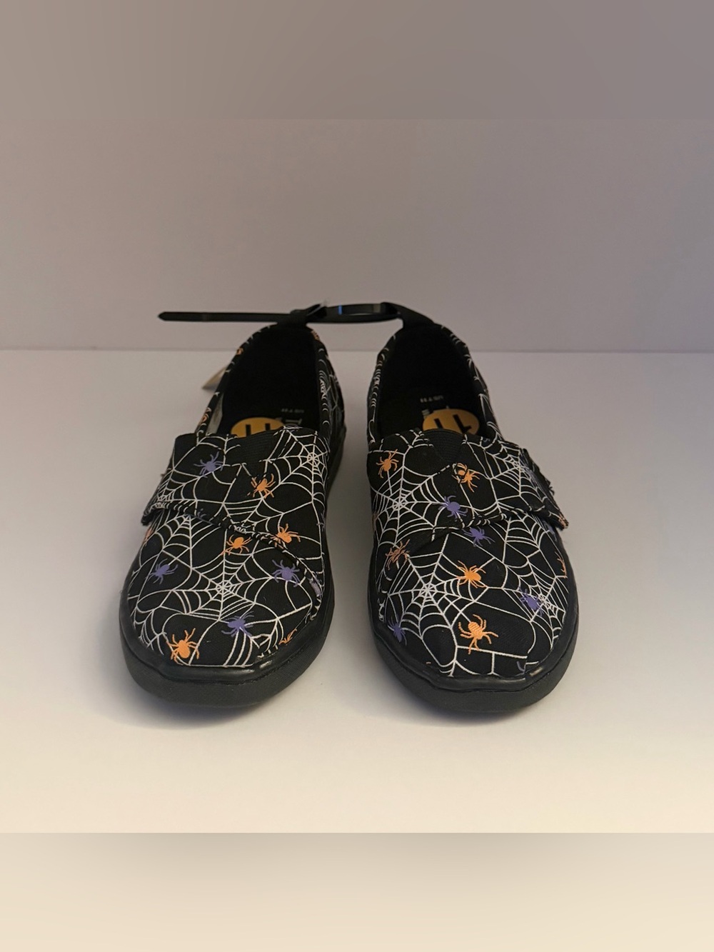 TOMS Alpargata Glow in the Dark Halloween Spider Web Slip On Shoes Size T11